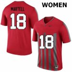 NCAA Ohio State Buckeyes Women's #18 Tate Martell Throwback Nike Football College Jersey LFK2745MP